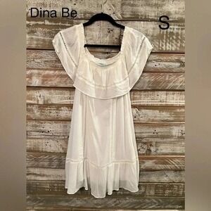 Dina‎ Be womens white dress S